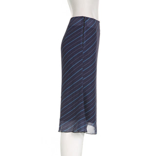 Stripe chiffon skirt