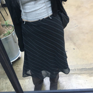 Stripe chiffon skirt