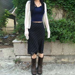 Stripe chiffon skirt