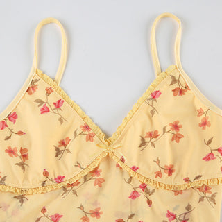 Slim floral vest