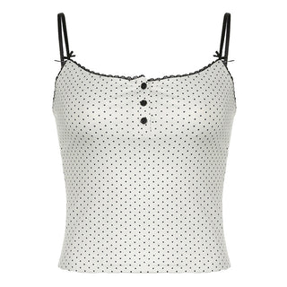 Polka dot slim top