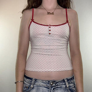 Polka dot slim top