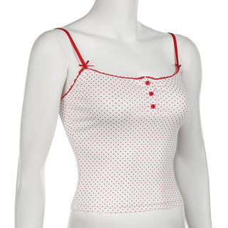 Polka dot slim top