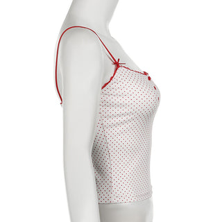 Polka dot slim top