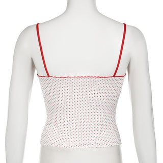 Polka dot slim top