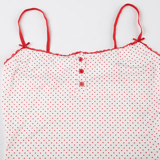 Polka dot slim top