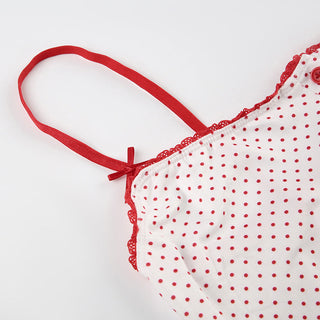 Polka dot slim top
