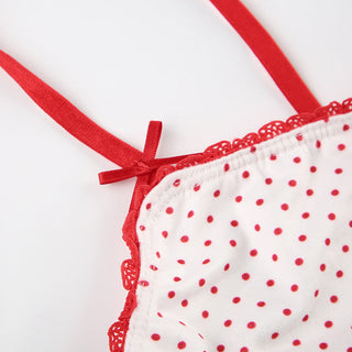 Polka dot slim top