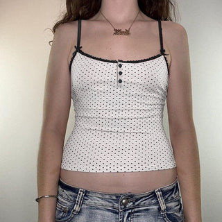 Polka dot slim top