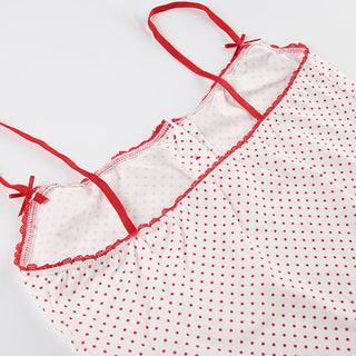 Polka dot slim top