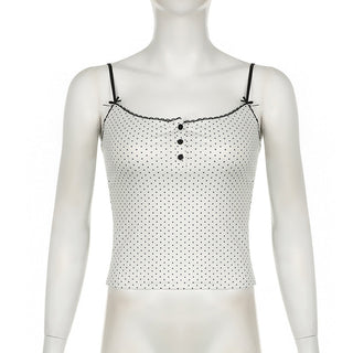 Polka dot slim top