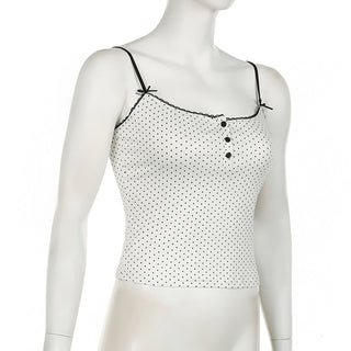 Polka dot slim top