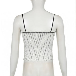 Polka dot slim top