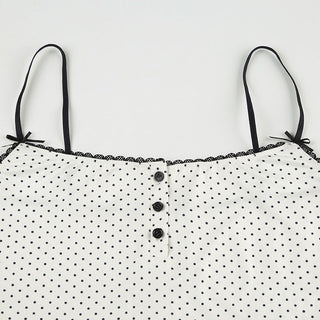 Polka dot slim top