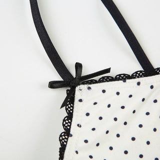 Polka dot slim top