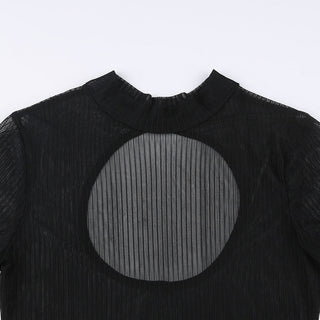 Yarn net see-through top