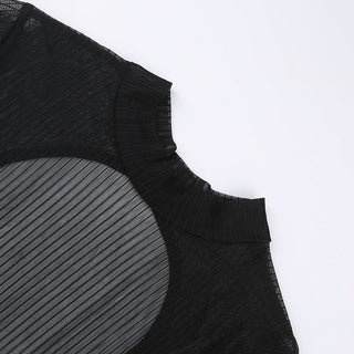 Yarn net see-through top