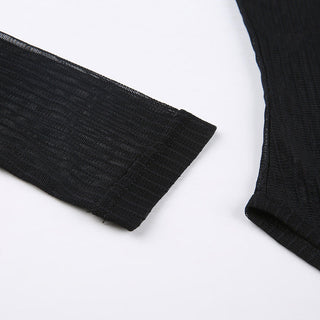 Yarn net see-through top