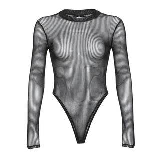 Yarn net see-through top