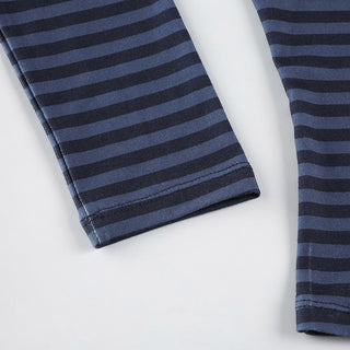 Solid color Strip long-sleeved Tee