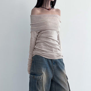 Slim off-shoulder top