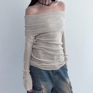 Slim off-shoulder top