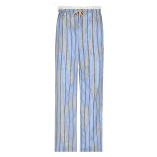 Striped lace design loose trousers