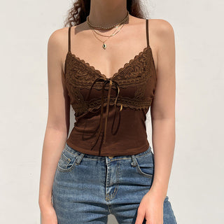 Low-cut solid color slim vest