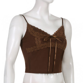 Low-cut solid color slim vest