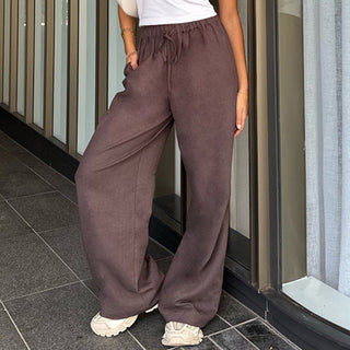 Solid color Loose fit pants