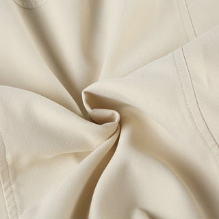 Solid color worker double zipper jacket