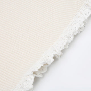 U -collar floral slim vest