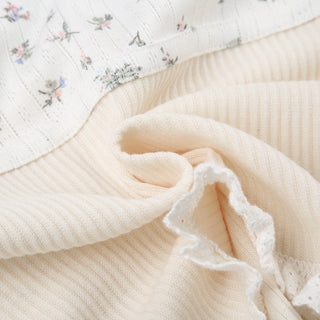 U -collar floral slim vest