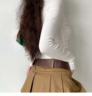 Polo collar slim top