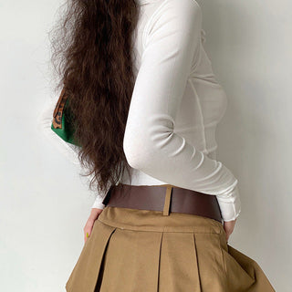 Polo collar slim top