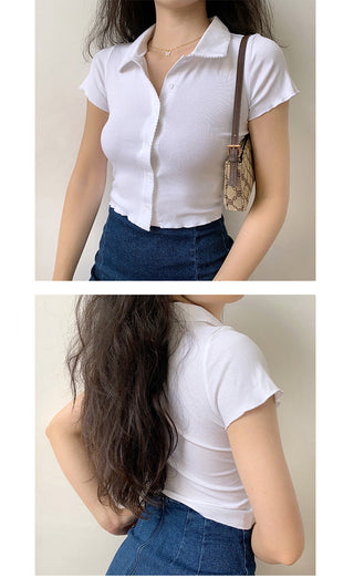 Slim-fit lace design top