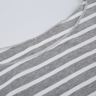 Striped round neck lightweight jersey