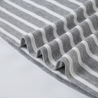 Striped round neck lightweight jersey