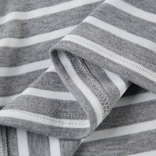 Striped round neck lightweight jersey