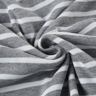 Striped round neck lightweight jersey