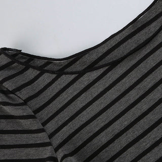 Striped round neck lightweight jersey