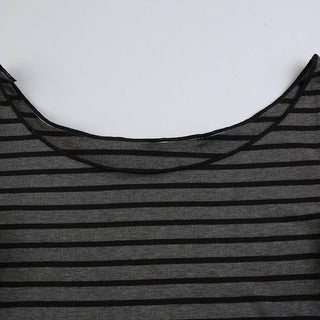 Striped round neck lightweight jersey