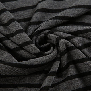 Striped round neck lightweight jersey