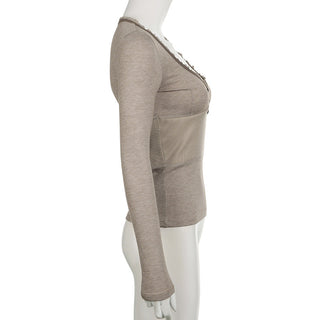 Solid color buttons splicing top