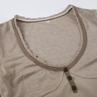 Solid color buttons splicing top