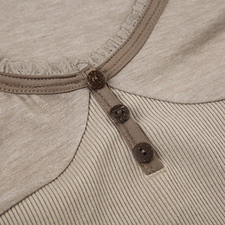 Solid color buttons splicing top