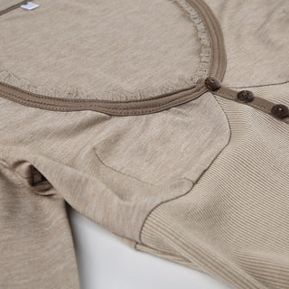 Solid color buttons splicing top