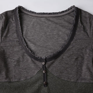 Solid color buttons splicing top