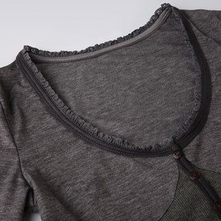 Solid color buttons splicing top