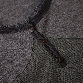 Solid color buttons splicing top